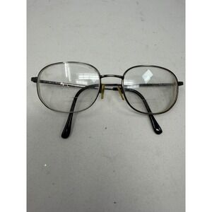 Modern Doug Antique Silver Oval Eyeglasses Metal Frames 56-20-145 Bifocal